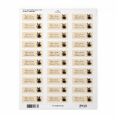 Franse Bulldog Retouradres Label (Full Sheet)