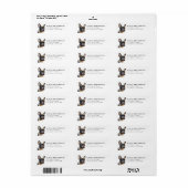 Franse Bulldog Retouradreslabels Etiket (Full Sheet)