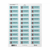 Franse Bulldog Retouradreslabels Etiket (Full Sheet)