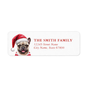 Franse Bulldog Retouradreslabels Etiket