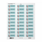 Franse Bulldog Retouradreslabels Etiket (Full Sheet)