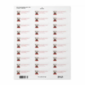 Franse Bulldog Retouradreslabels Etiket (Full Sheet)