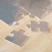 Franse Bulldog rijdt op motorfiets met Kerstmis Legpuzzel (Zijkant)