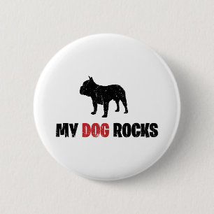Franse Bulldog Ronde Button 5,7 Cm