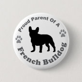 Franse Bulldog Ronde Button 5,7 Cm (Voorkant)