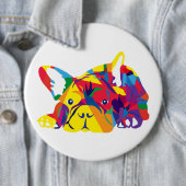 Franse Bulldog Ronde Button 6,0 Cm (In situ)