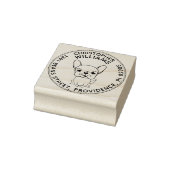Franse Bulldog Ronde Retouradres Stempel (Stempel)