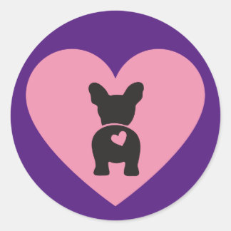 Franse Bulldog Ronde Sticker