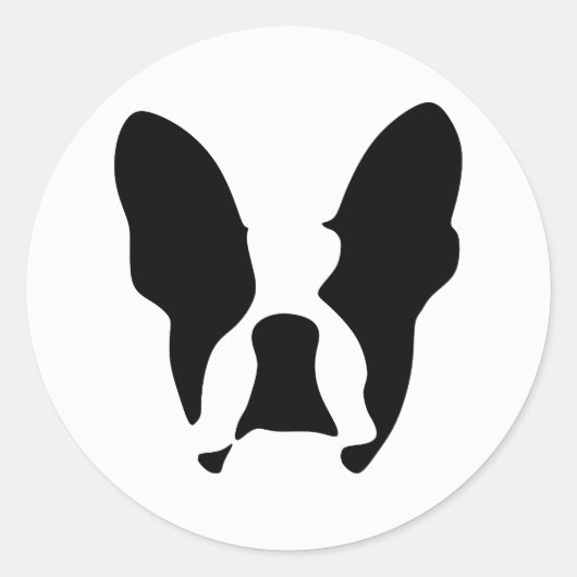 Franse bulldog ronde sticker (Voorkant)