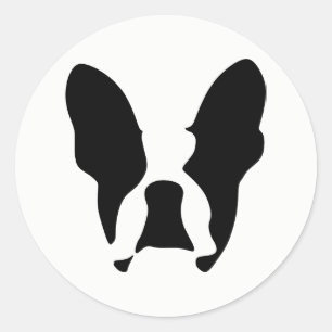 Franse bulldog ronde sticker