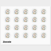 Franse Bulldog ronde Stickers (Vel)
