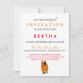 Franse Bulldog rood Uitnodiging (Achterkant)