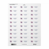 Franse Bulldog Rood Wit Blauw Retouradres Etiket (Full Sheet)
