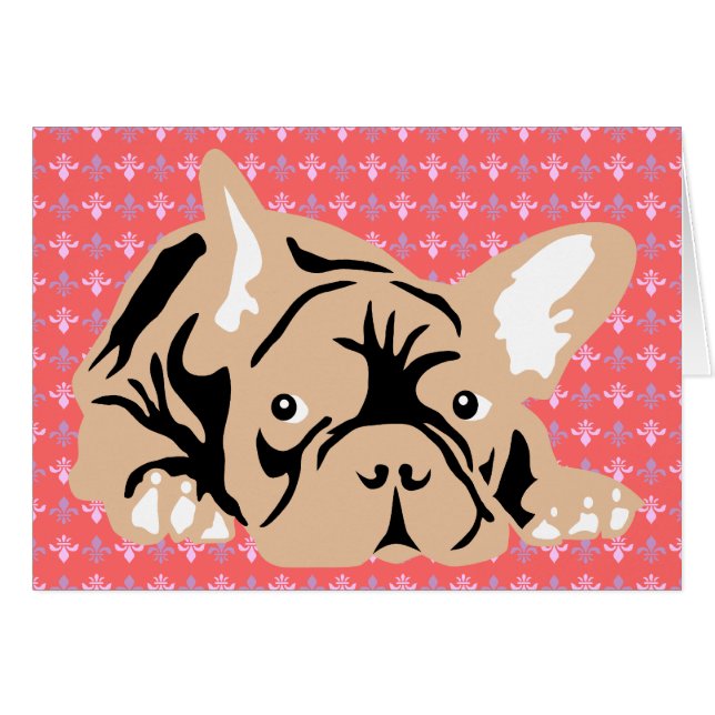 Franse Bulldog roos (Voorkant Horizontaal)