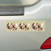 Franse Bulldog roos Bumpersticker (Op auto)