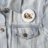 Franse Bulldog roos Ronde Button 5,7 Cm (In situ)
