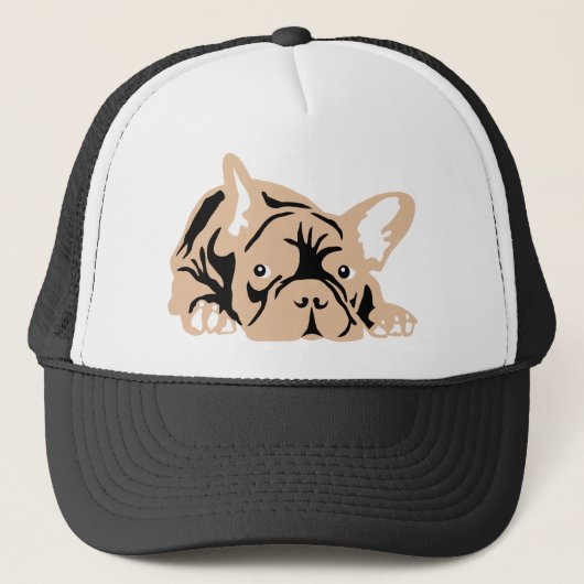 Franse Bulldog roos Trucker Pet (Voorkant)