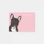 Franse Bulldog | Roze kalfssteen Post-it® Notes (Voorkant)