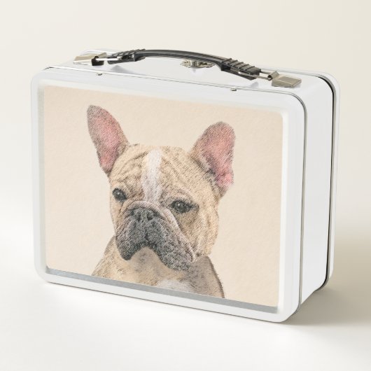 Franse Bulldog (Sable) schilderen - Cute Original  (Achterkant)