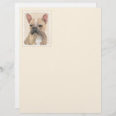 Franse Bulldog (Sable) schilderen - Cute Original  (Voorkant / Achterkant)