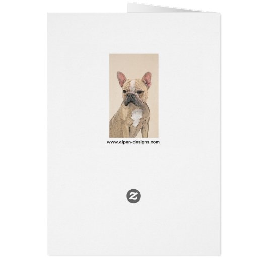 Franse Bulldog (Sable) schilderen - Cute Original  (Achterkant)