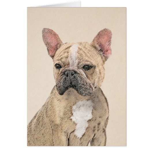 Franse Bulldog (Sable) schilderen - Cute Original  (Voorkant)