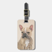 Franse Bulldog (Sable) schilderen - Cute Original  Bagagelabel (Voorkant verticaal)