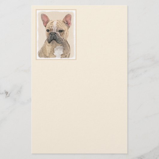 Franse Bulldog (Sable) schilderen - Cute Original Briefpapier (Voorkant)