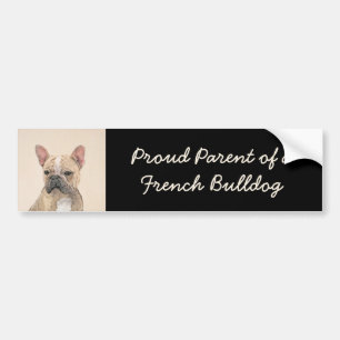 Franse Bulldog (Sable) schilderen - Cute Original Bumpersticker