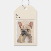 Franse Bulldog (Sable) schilderen - Cute Original  Cadeaulabel (Voorkant)