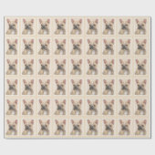 Franse Bulldog (Sable) schilderen - Cute Original Cadeaupapier (Vlak)