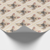 Franse Bulldog (Sable) schilderen - Cute Original Cadeaupapier (Hoek)