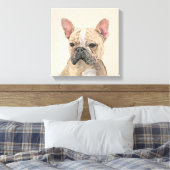 Franse Bulldog (Sable) schilderen - Cute Original Canvas Afdruk (Insitu (Slaapkamer))