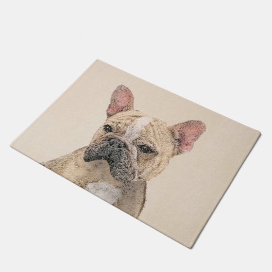 Franse Bulldog (Sable) schilderen - Cute Original  Deurmat (Schuin)