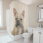 Franse Bulldog (Sable) schilderen - Cute Original  Douchegordijn (In situ)