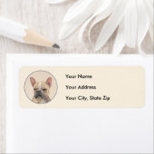 Franse Bulldog (Sable) schilderen - Cute Original Etiket (Insitu)