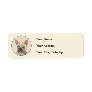 Franse Bulldog (Sable) schilderen - Cute Original  Etiket