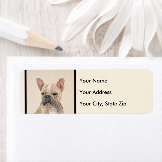 Franse Bulldog (Sable) schilderen - Cute Original  Etiket (Insitu)