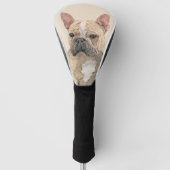 Franse Bulldog (Sable) schilderen - Cute Original  Golfheadcover (Voorkant)