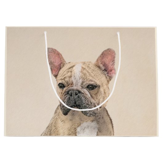 Franse Bulldog (Sable) schilderen - Cute Original  Groot Cadeauzakje (Voorkant)