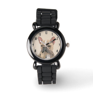 Franse Bulldog (Sable) schilderen - Cute Original Horloge