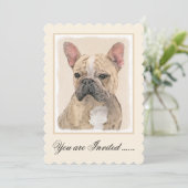Franse Bulldog (Sable) schilderen - Cute Original  Kaart (Staand voorkant)