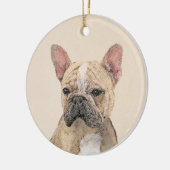 Franse Bulldog (Sable) schilderen - Cute Original  Keramisch Ornament (Links)
