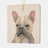 Franse Bulldog (Sable) schilderen - Cute Original  Keramisch Ornament (Links)