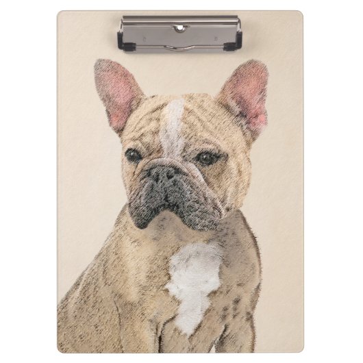 Franse Bulldog (Sable) schilderen - Cute Original Klembord (Voorkant)