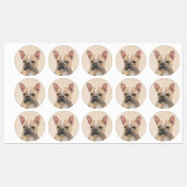 Franse Bulldog (Sable) schilderen - Cute Original  Labels (Vel)