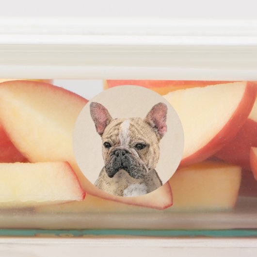 Franse Bulldog (Sable) schilderen - Cute Original  Labels (Aangebracht)