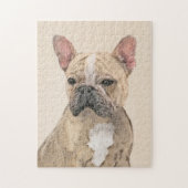 Franse Bulldog (Sable) schilderen - Cute Original Legpuzzel (Verticaal)
