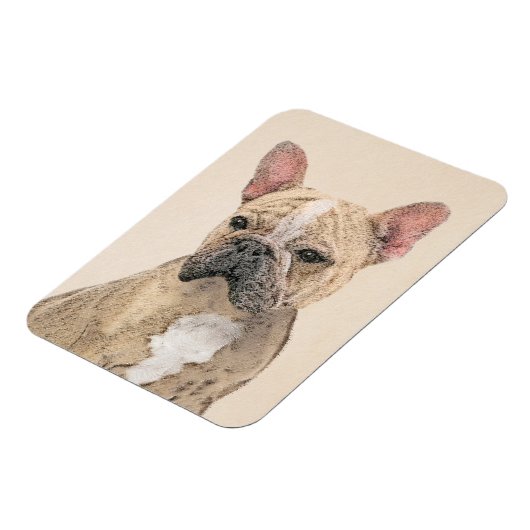 Franse Bulldog (Sable) schilderen - Cute Original  Magneet (Linkerzijde)