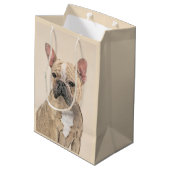 Franse Bulldog (Sable) schilderen - Cute Original Medium Cadeauzakje (Achterkant Gekanteld)